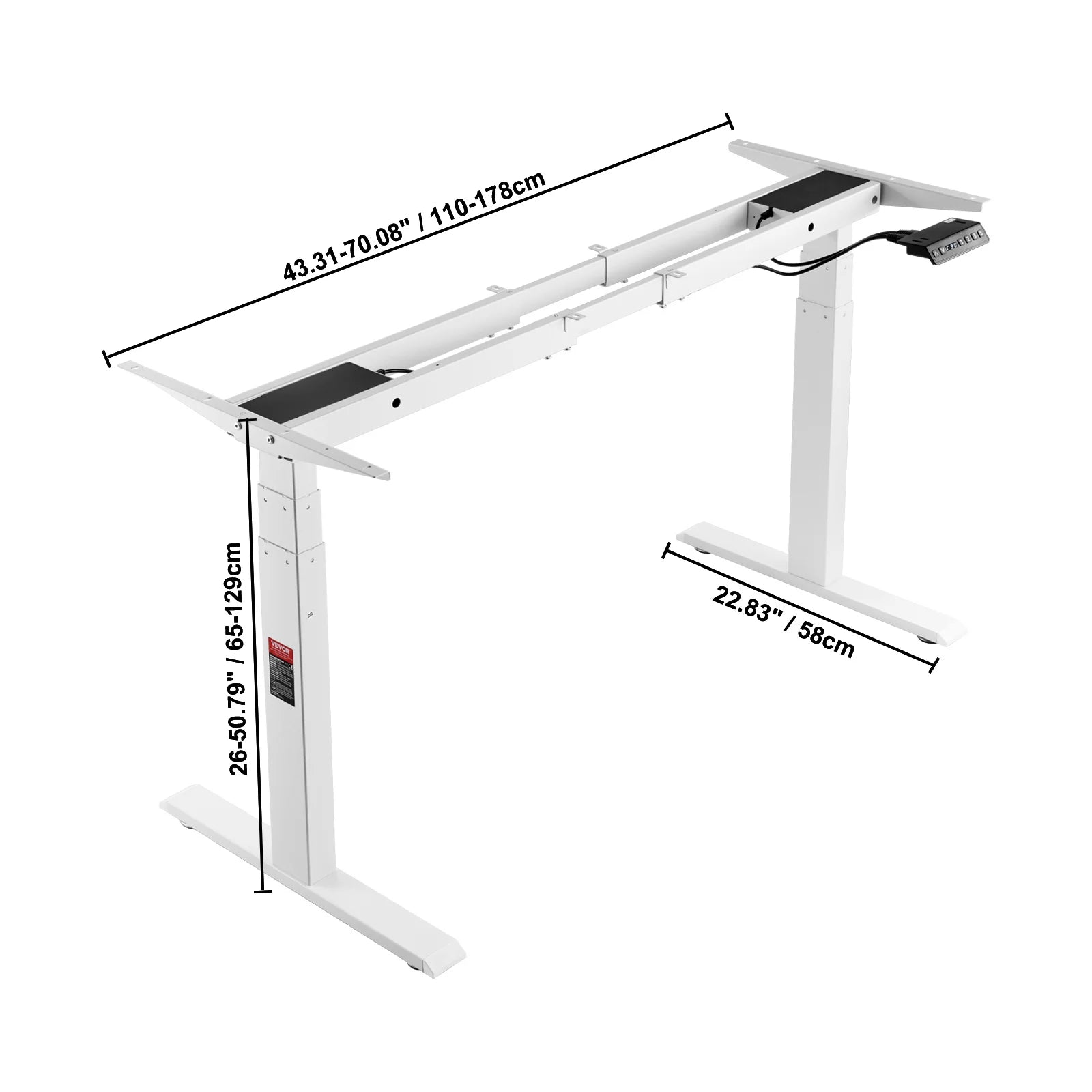 VEVOR Electric Desk Frame – Adjustable Ergonomic DIY Workstation Base