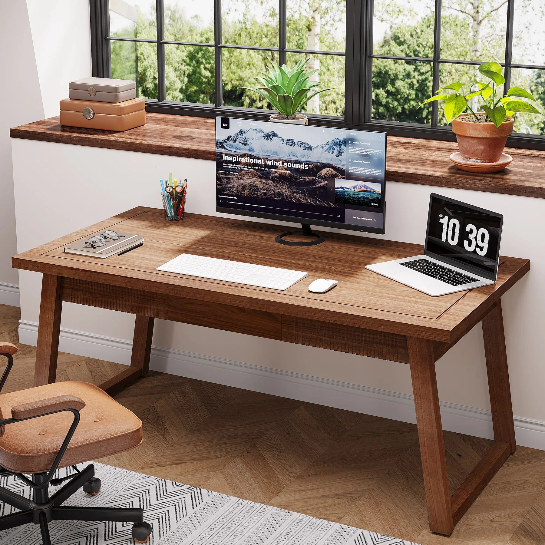 Tribesigns 55” Home Office Desk