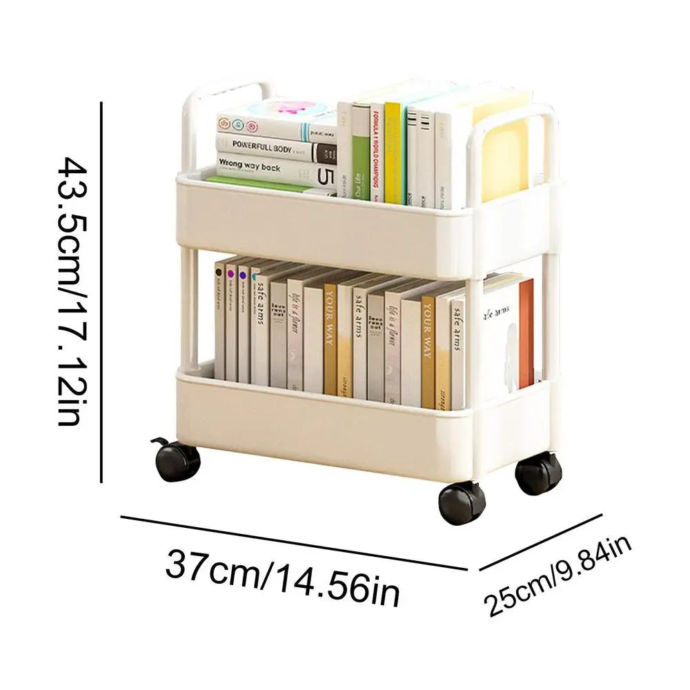 2-Tier Movable Desk Bookshelf