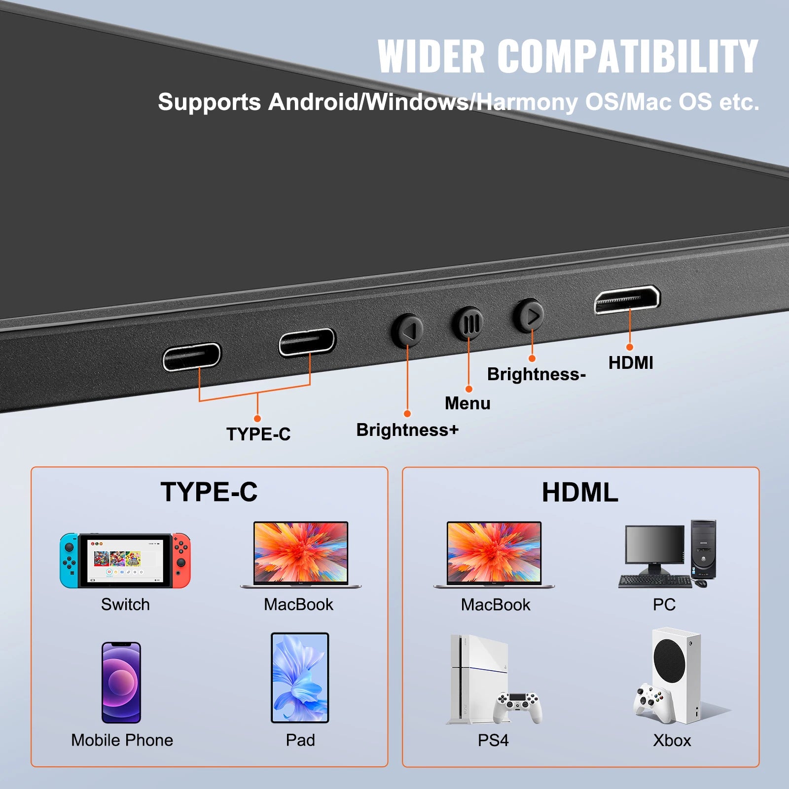 VEVOR Dual Extended Portable Monitor