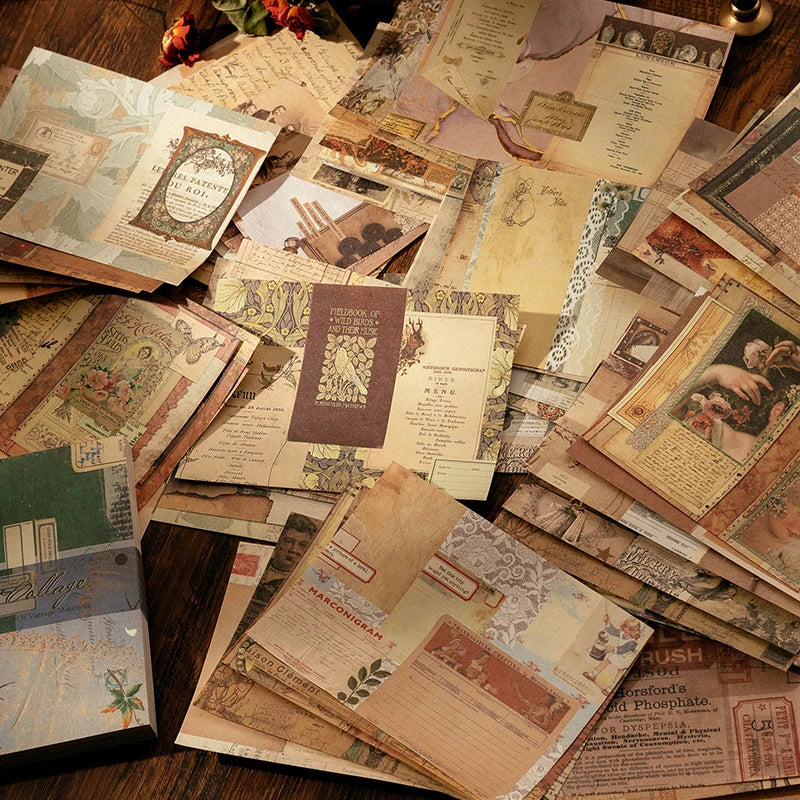 Vintage Scrapbooking & DIY Papers (100 pcs)