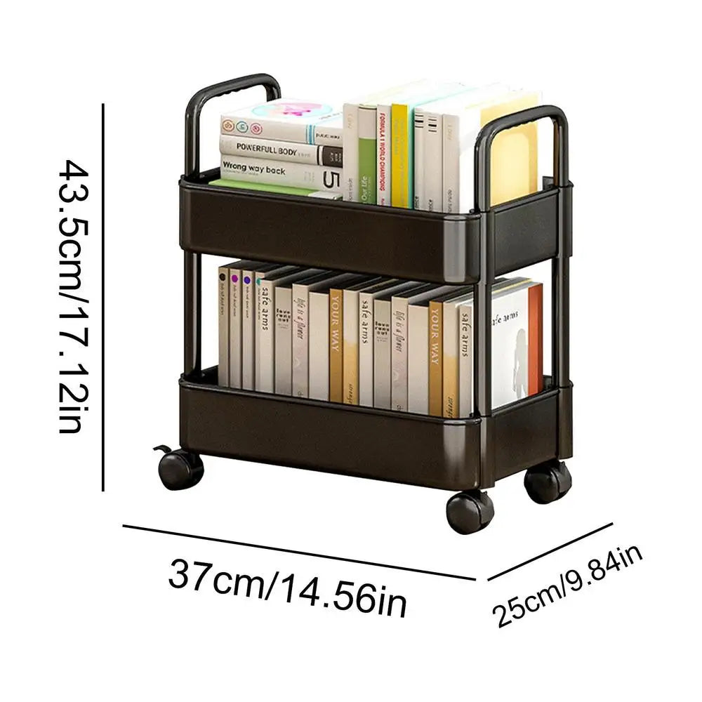 2-Tier Movable Desk Bookshelf