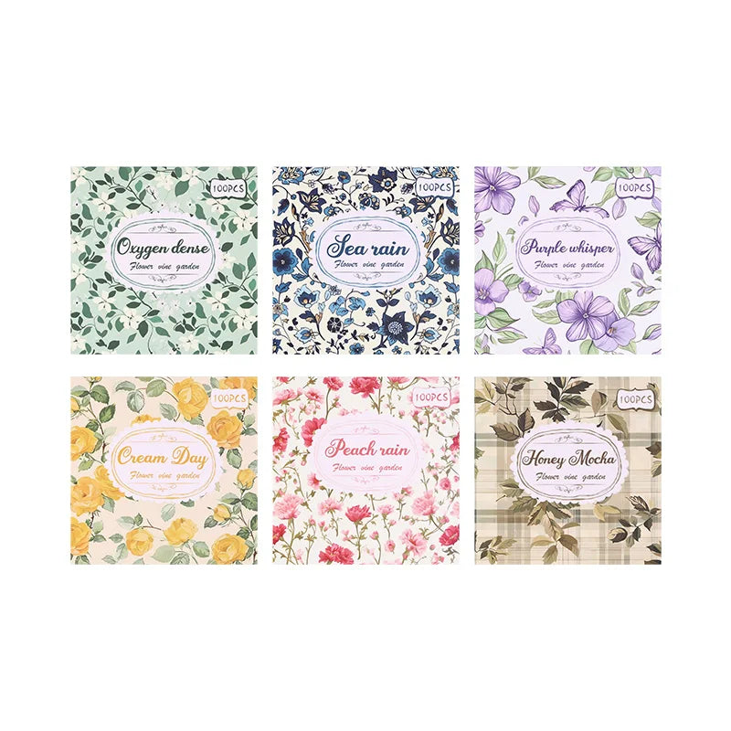 Vintage Retro Scrapbooking Paper Set - 100pcs