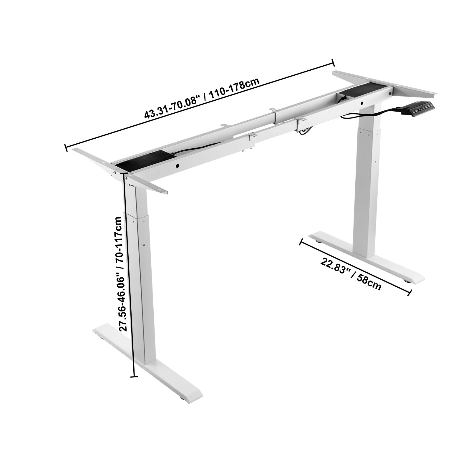 VEVOR Electric Desk Frame – Adjustable Ergonomic DIY Workstation Base