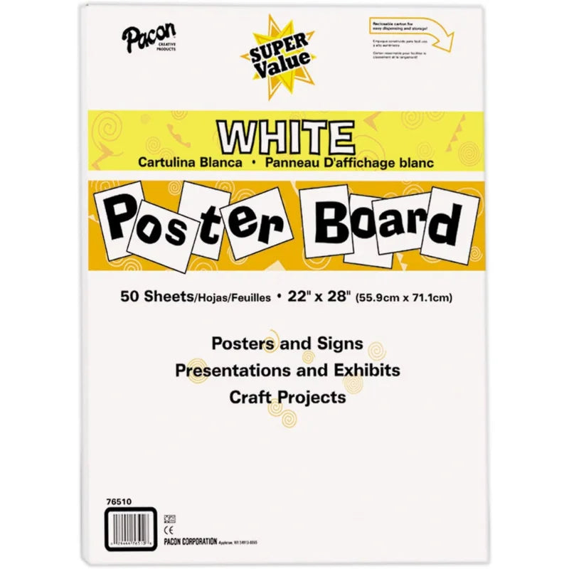 Value Poster Board & Construction Paper Bundle, 50 Sheets + 480ct