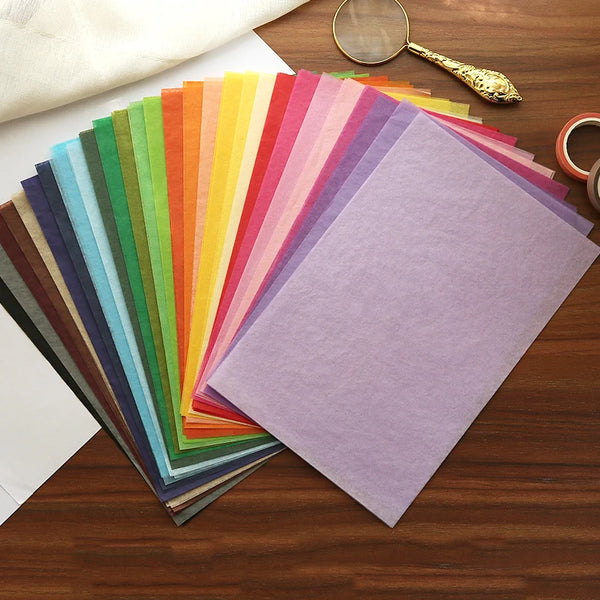 Colorful A5 Tissue Paper for DIY & Wrapping (100 Sheets)