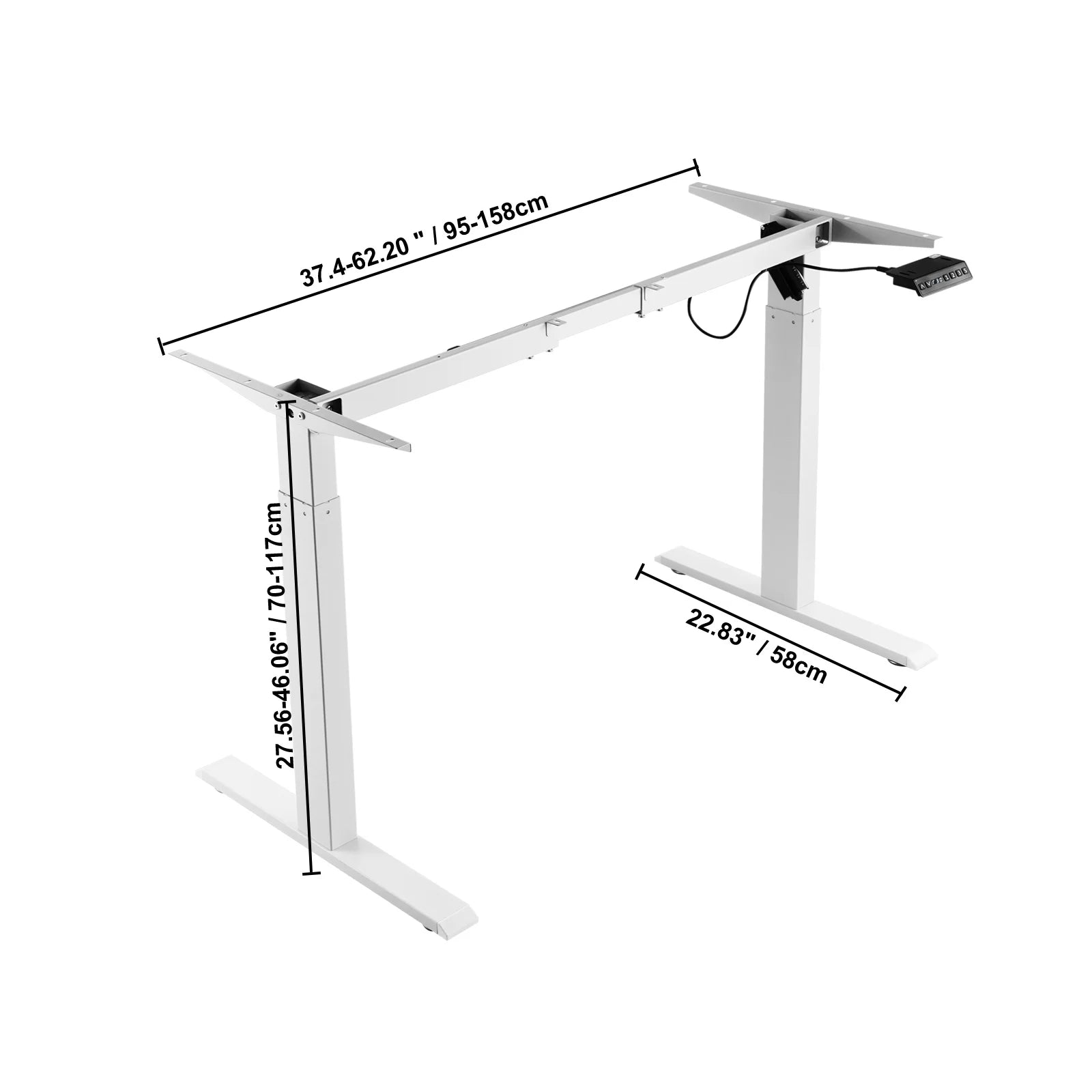 VEVOR Electric Desk Frame – Adjustable Ergonomic DIY Workstation Base