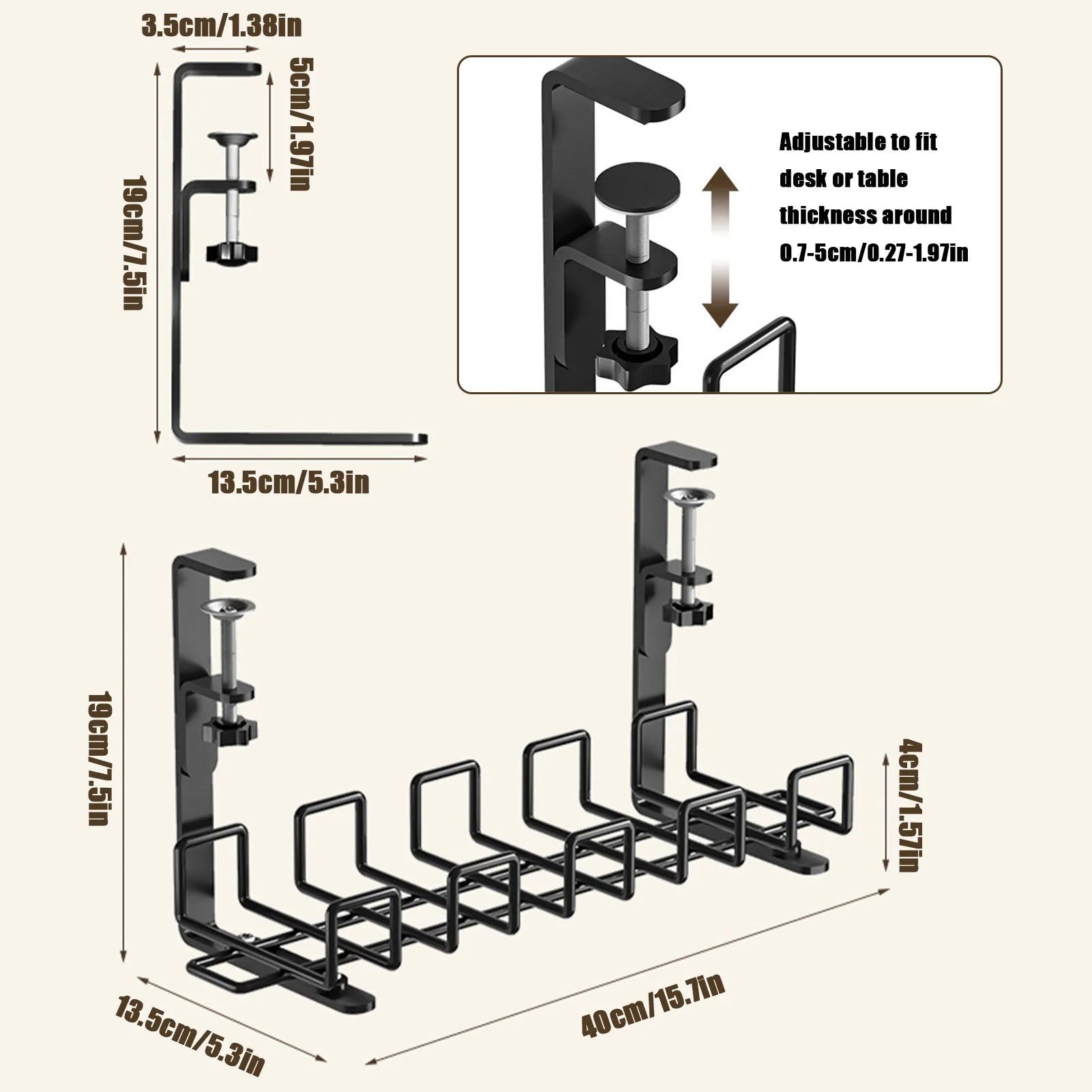 Cable Management Organizer Tray