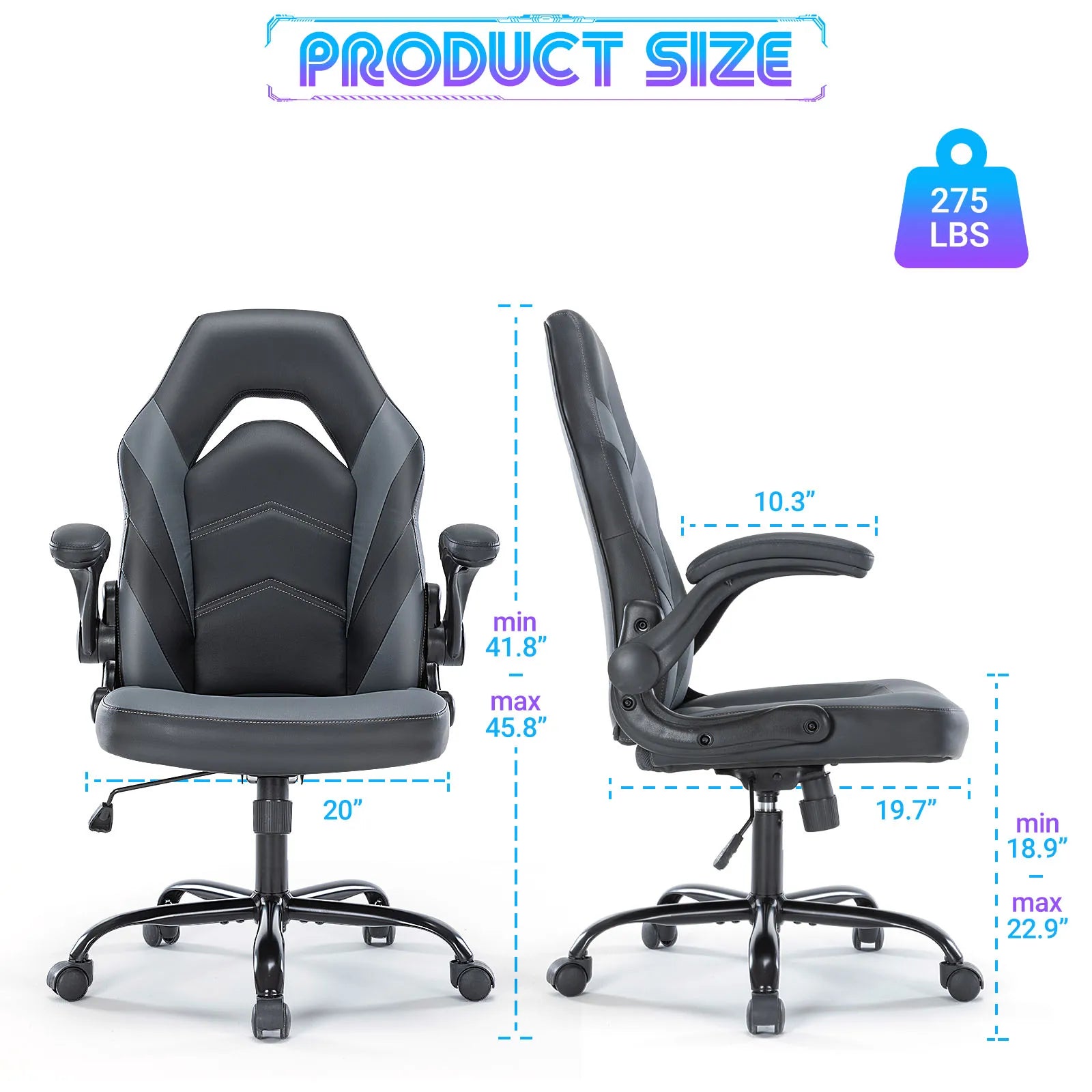 JHK Ergonomic PU Leather Gaming Desk Chair