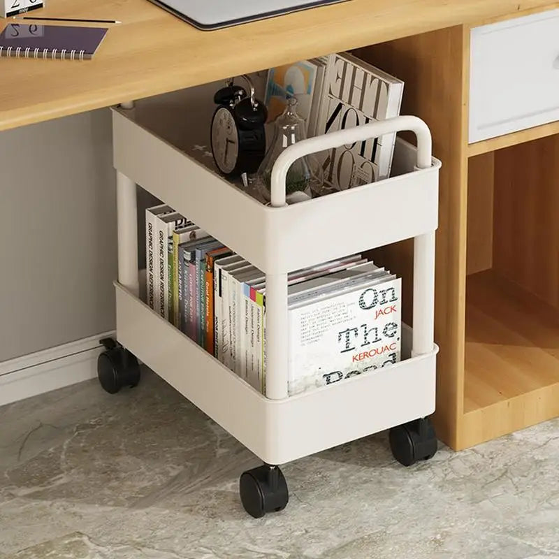 2-Tier Movable Desk Bookshelf