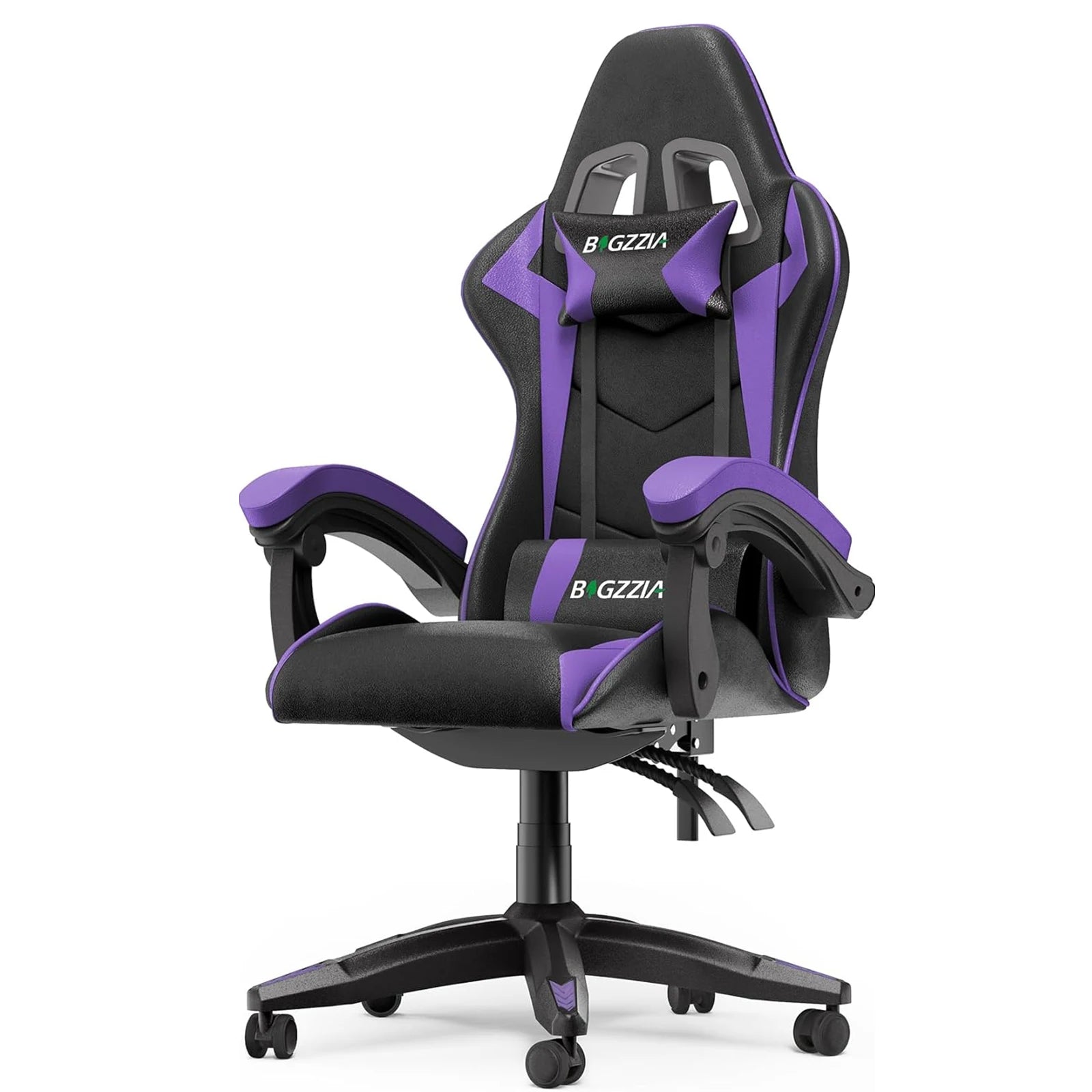 Gaming Chair Office Chair Ergonomic PU Leather Computer Desk Chair with Headrest & Lumbar Support