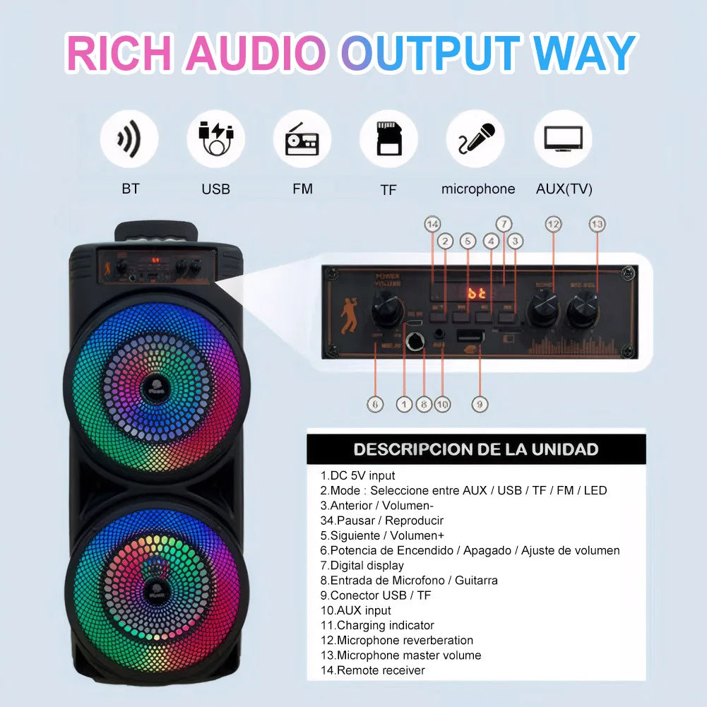 Bluetooth Wireless Speaker with Subwoofer