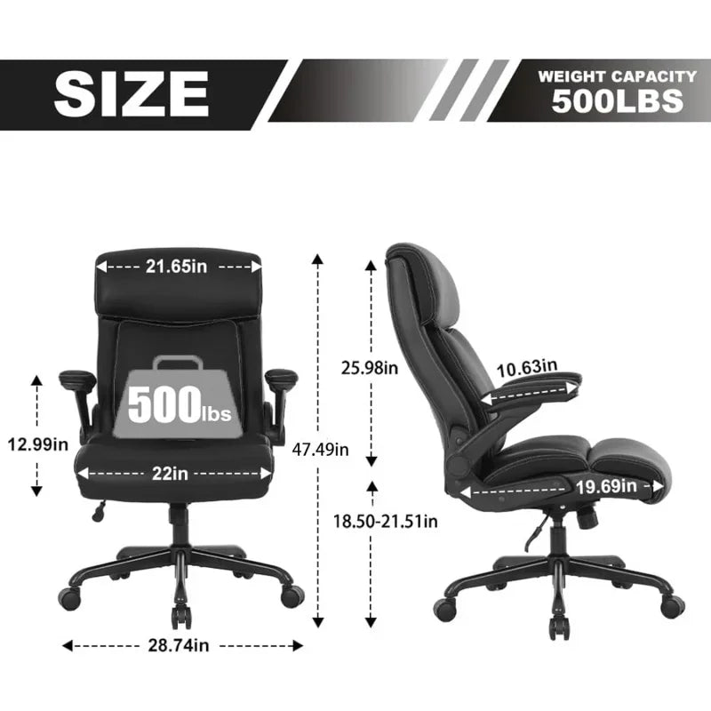 Big & Tall Office Chair – Ergonomic High Back Leather Executive Chair