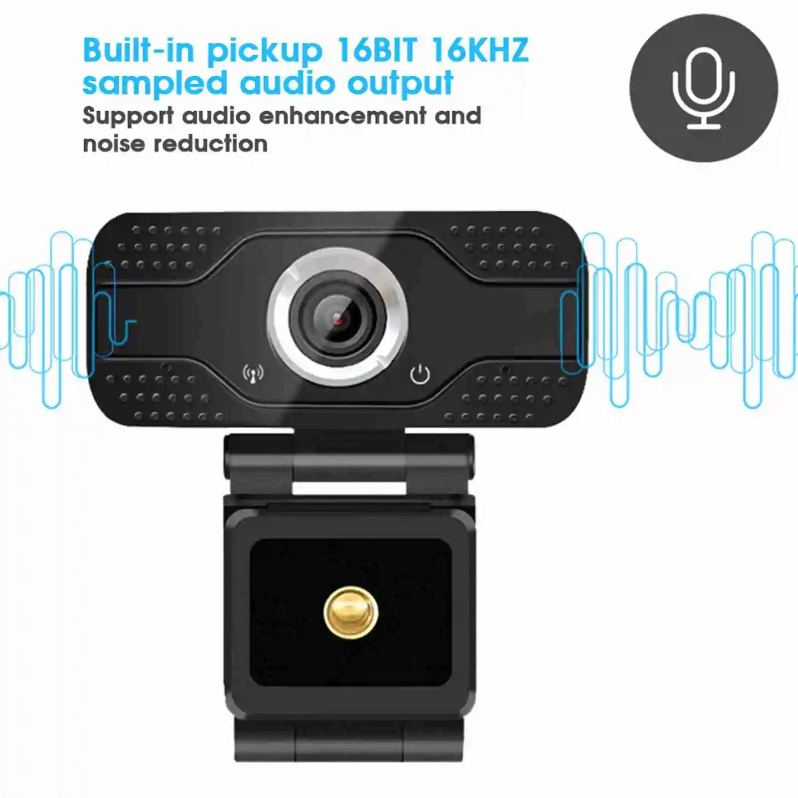 Full HD 1080P Desktop Computer Webcam with Built-in Microphone