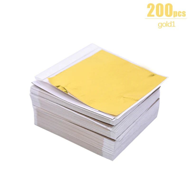 Imitation Gold & Silver Foil Paper - 100/200 Sheets