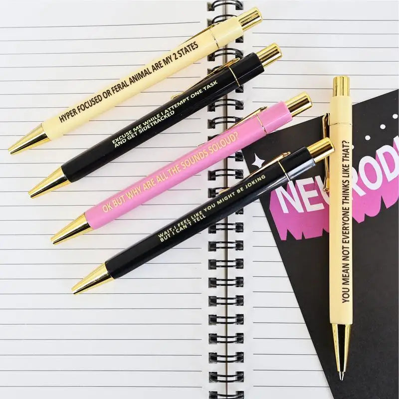 Cute Portable Ballpoint Pens – 5 Pack