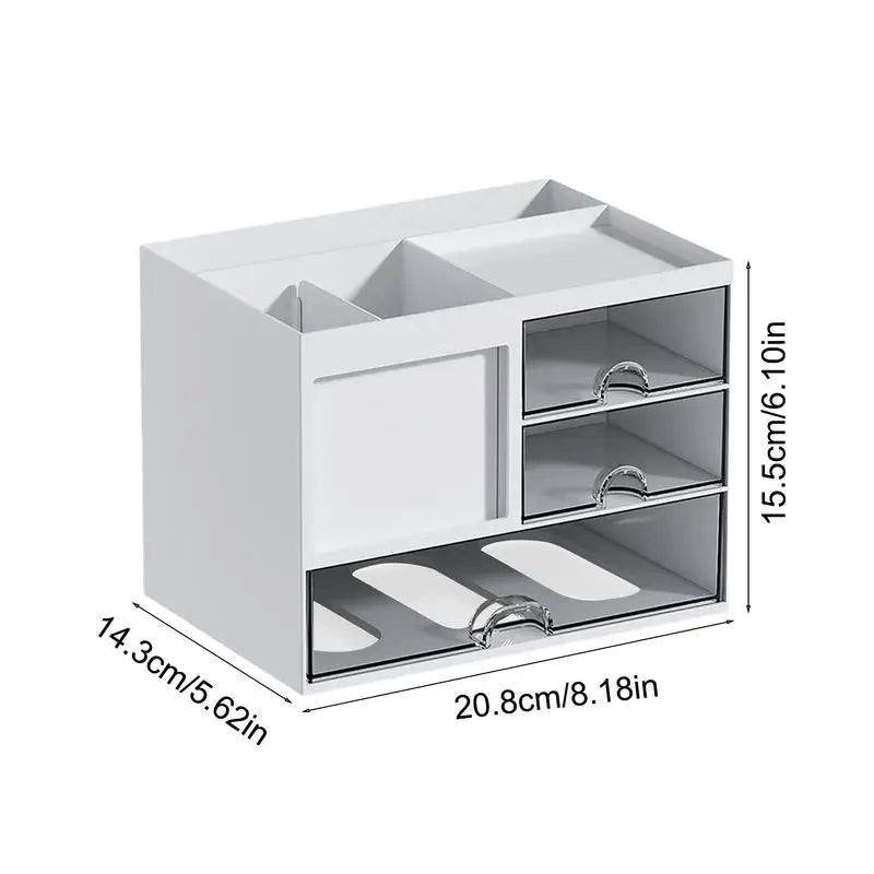 Desk Organizer with Large Capacity Storage Box