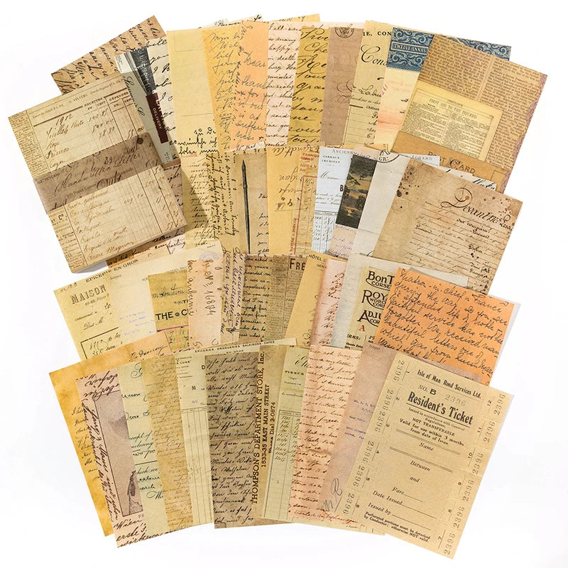 Vintage Scrapbooking & DIY Papers (100 pcs)