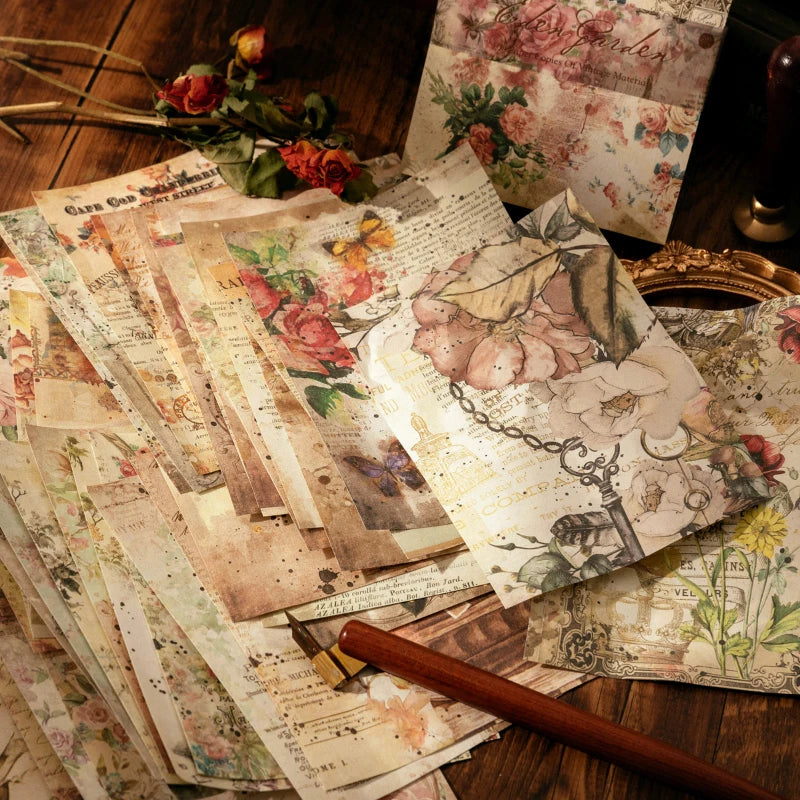 Vintage Scrapbooking & DIY Papers (100 pcs)