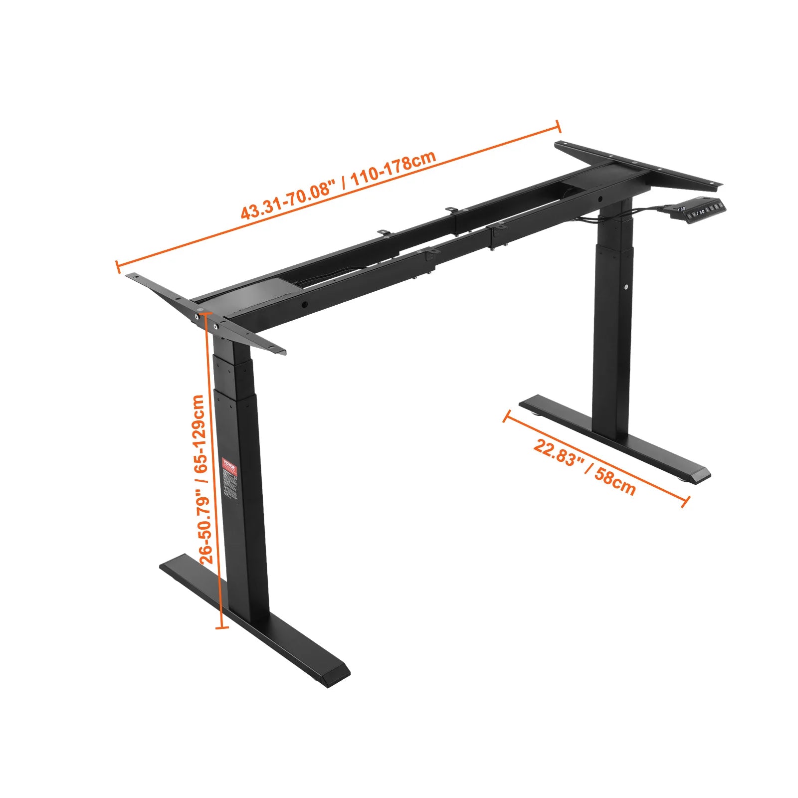 VEVOR Electric Desk Frame – Adjustable Ergonomic DIY Workstation Base