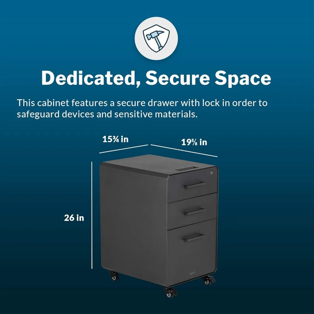 Three Drawer Mobile File Cabinet