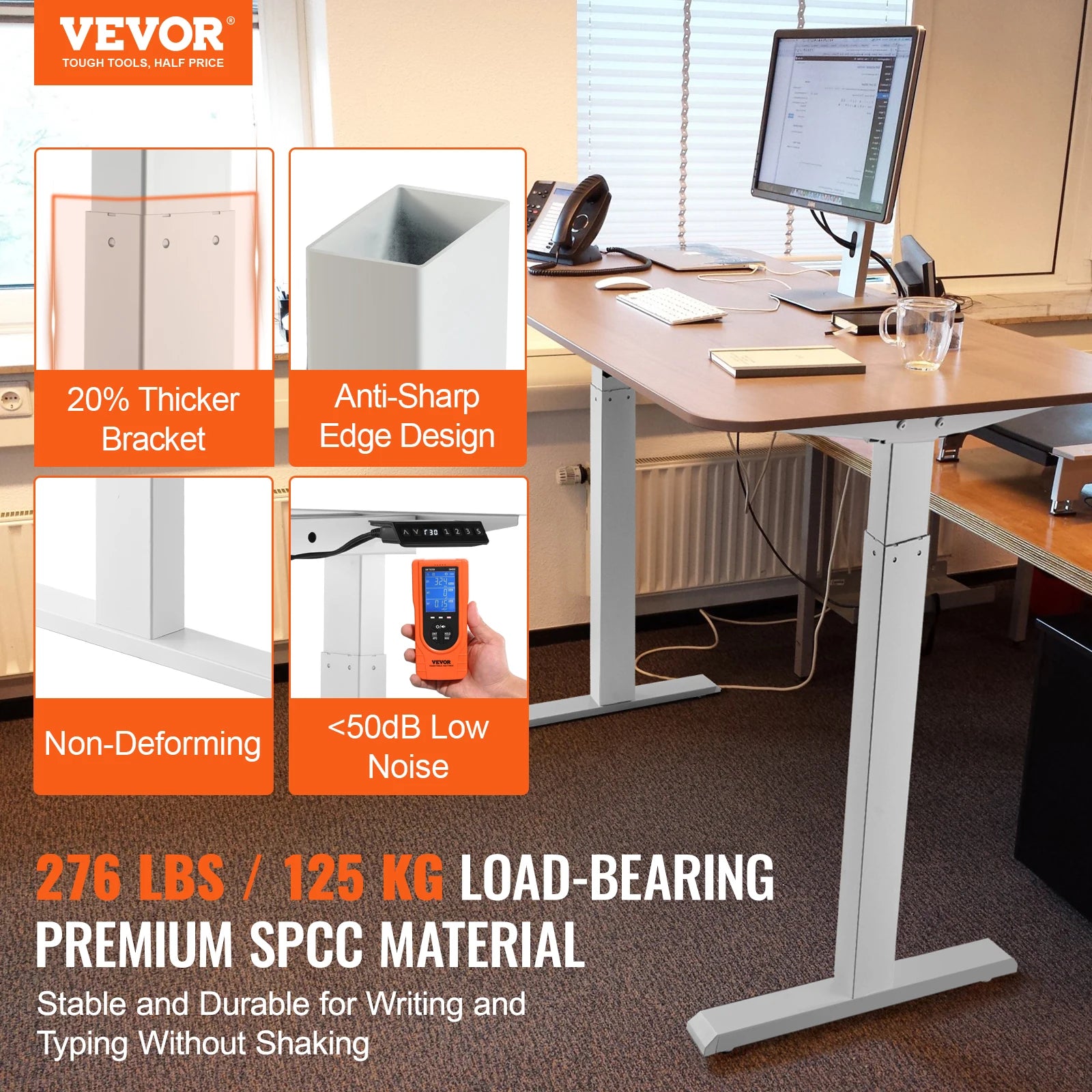 VEVOR Electric Desk Frame – Adjustable Ergonomic DIY Workstation Base