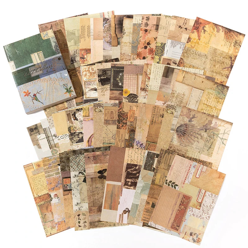 Vintage Scrapbooking & DIY Papers (100 pcs)