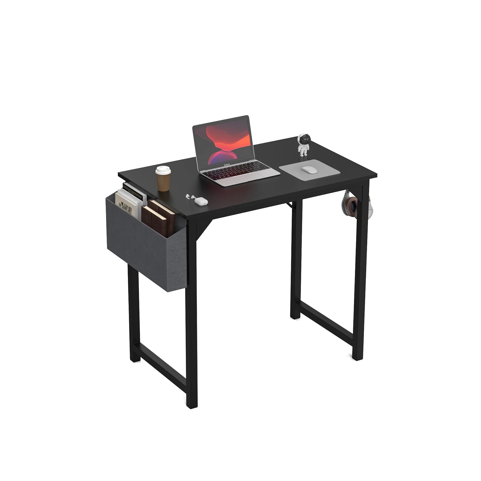 JHK Compact Gaming Desk with Side Bag & Hook