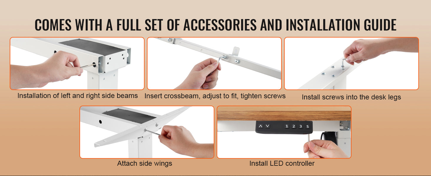 VEVOR Electric Desk Frame – Adjustable Ergonomic DIY Workstation Base